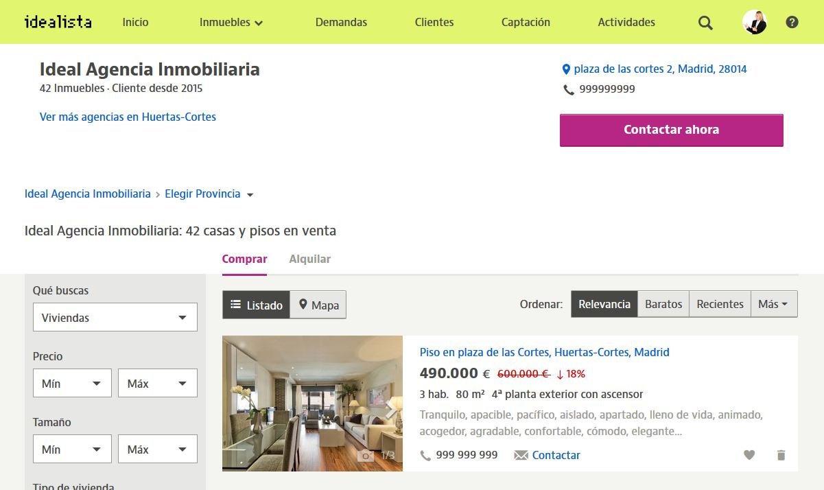 Idealista real-estate portal cover